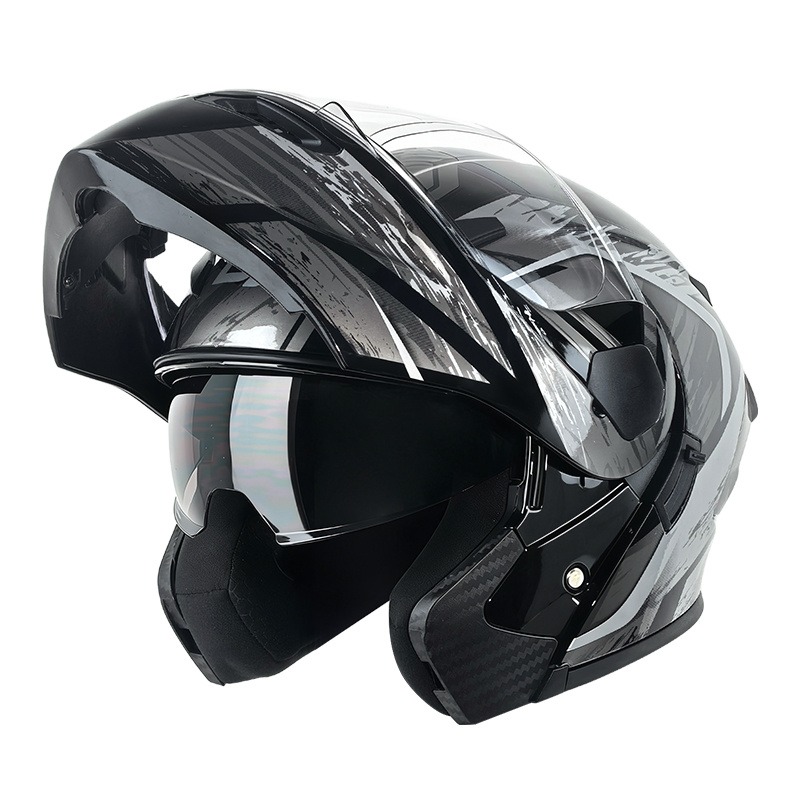 Kask motocyklowy modułowy z po – Modular Flip Up Motorcycle Helmet Dot Approved recenzja i cena