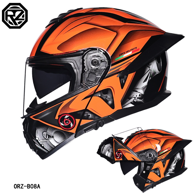 Kask motocyklowy ORZ z podwójn – Full Face Motorcycle Helmet With Bluetooth recenzja i cena