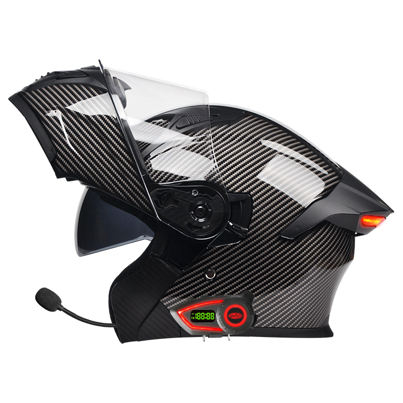 Kaski motocyklowe z materiału  – Full Face Motorcycle Helmet With Bluetooth recenzja i cena