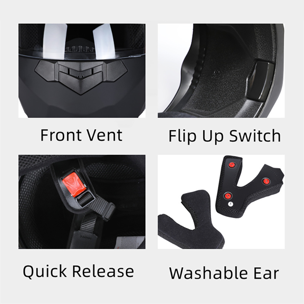 Spersonalizowany kask motocykl – Modular Flip Up Motorcycle Helmet Dot Approved recenzja i cena